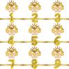 40-Inch Digital Crown Balloon Set, Gold Silver Crown Set Birthday Party Decorative Balloon Bundle