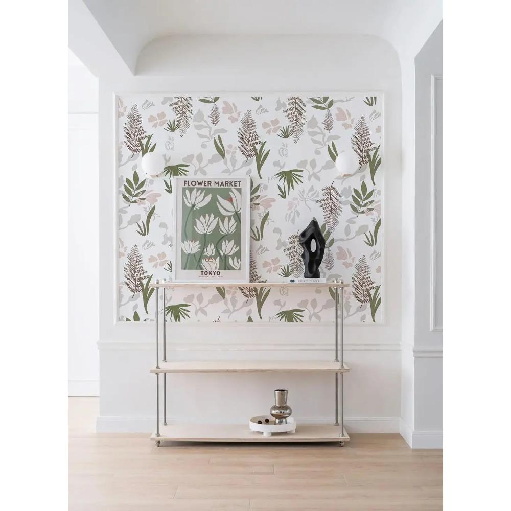 Floral Peel and Stick Wallpapers Modern Leaf Contact Paper Wardrobe Renovation Self Adhesive Wallpaper for Bathroom Wall Decor