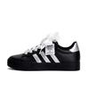 Daily 4.0 Coverage Slip Resistant Cushioning Low Top Skateboard Shoes Unisex Black Silver KH8004(Team59-)