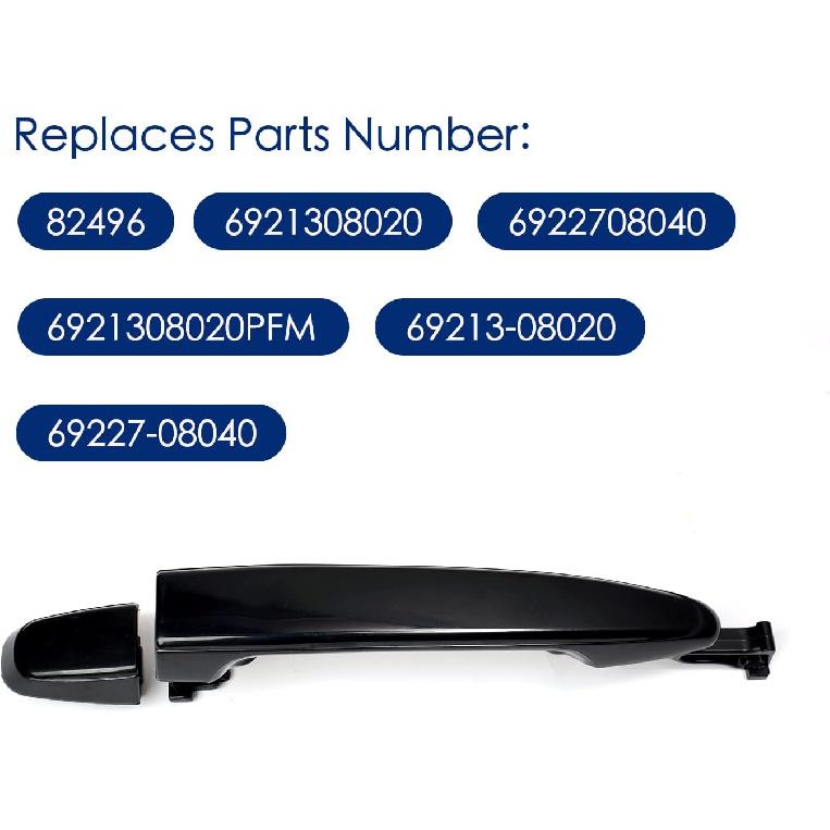 2Pcs Sliding Door Handles For Toyota Sienna 2004 2005 2006 2007 2008 2009 2010,Rear Left Driver & Right Passenger Side Replace# 6921308020,