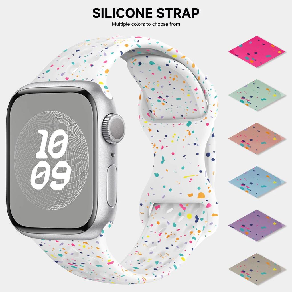 Original Silicone Strap For Apple Watch Band 46mm 44mm 45mm 40mm 41mm 38mm 42mm Correa Breathable iWatch Series11 10 9 8 SE3 7 6 Ultra 2 49mm