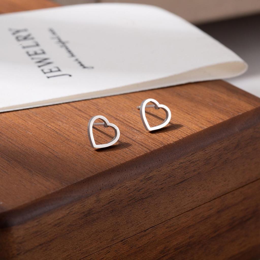 European & American Style Titanium Steel Star, Moon & Bowknot Stud Earrings for Women