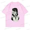 New Anime Tomie Print Top Tees Men Women Vintage Print Streetwear Hip Hop Tshirt Fashion Comic Tomie Y2K Graphics T-shirt Unisex