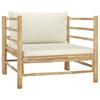 Day and Night - Day and Night Bamboo Garden Sofa with Cream White Cushions