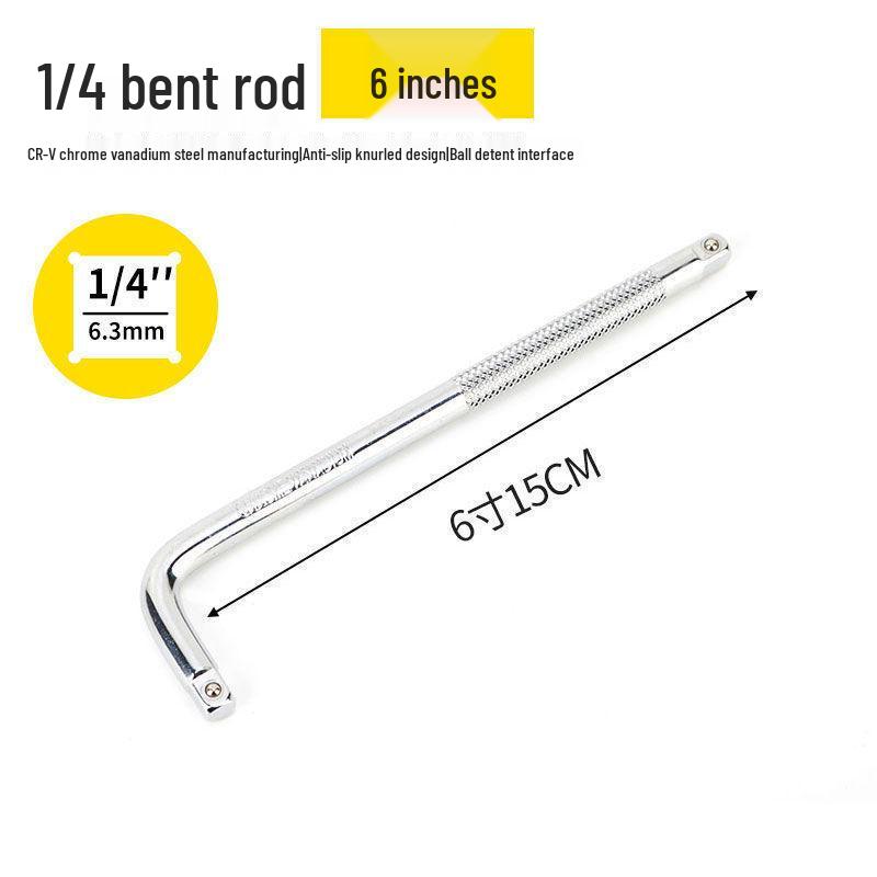 Extended Sleeve L-Shaped Socket Extension Bar with Universal Joint Wrench