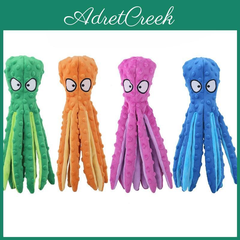 Pet Toy Plush Octopus Dog Interactive Toy Indestructible Bite Resistant Puppy Squeaky Octopu Dogs Rattle For Toys Supplies