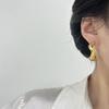 Blogger-Endorsed Wavy Circular Ear Cuff Earrings: Chic, Stylish Irregular Hoops for a High-End Look