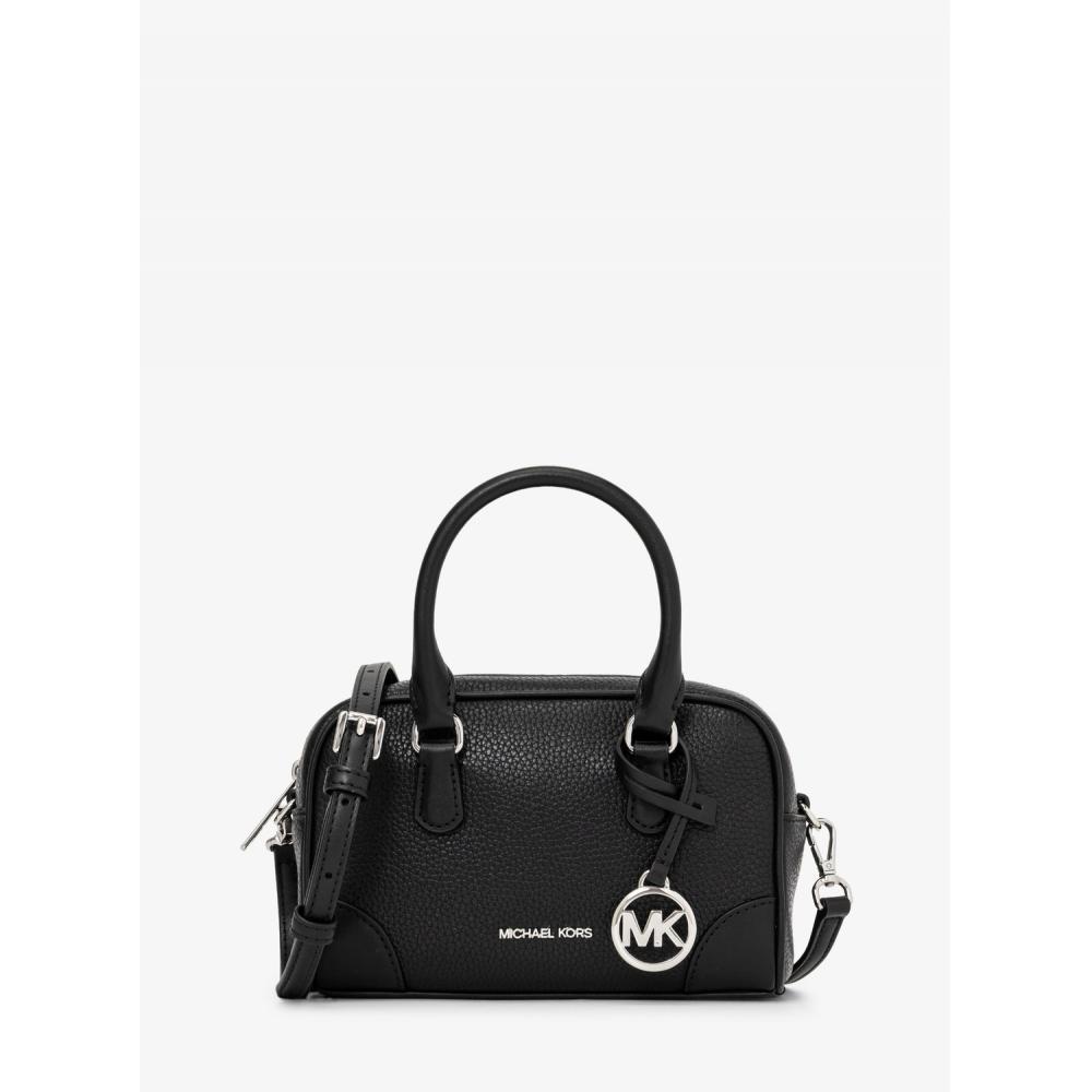 Michael Kors Thompson 35s5s7oc0l1 Pebble Leather Satchel Crossbody Extra Small Black
