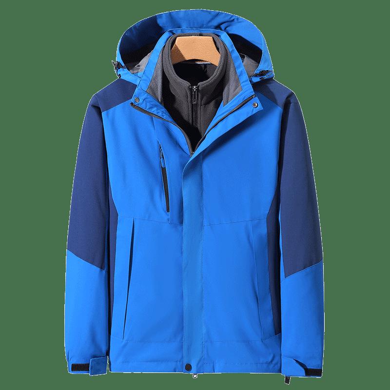 

Мужская и женская куртка-штормовка 3-в-1 на осень и зиму с флисовой подкладкой - Идеально подходит для работы, альпинизма и велоспорта. M