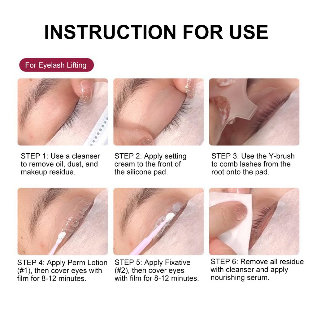 Eyelash and Eyebrow Perm Kit, Complete Lash Lift Kit, 90-Day -lasting Eyelash ing and Styling, Includes Application Brushes, Cleaning Brush, L