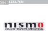 AQS3   Aluminum Car Badge Body Side Sticker Fender Trunk Decor Decal Styling For Nissan Juke Leaf Qashqai Patrol Pathfinder X-Trail Nis
