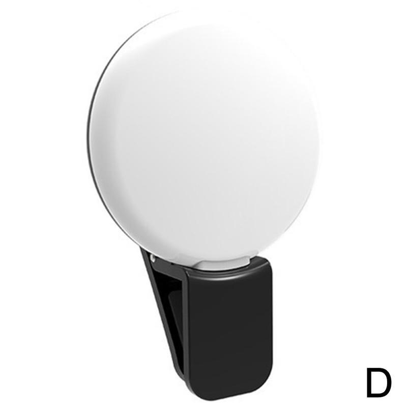 Light Mobile Phone Fill Flash Lens Portable LED External Fill Light Mini Circular Fill Light Clip For IPhone