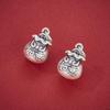 Chinese Ruyi Coin Purse Charm Bracelet Necklace - 999 Sterling Silver DIY Woven Rope Pendant