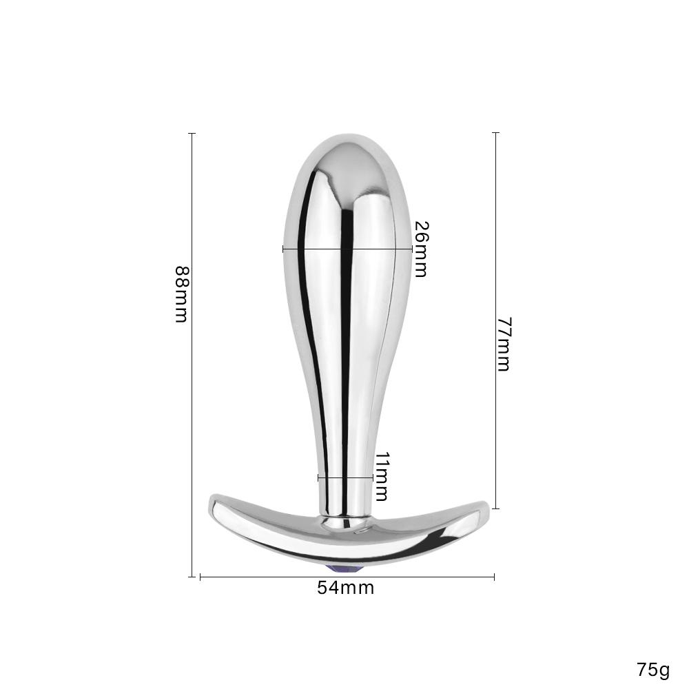 Metal Drop Anal Plug For Women Stainless Steel Three Sizes Jewel Base Butt Plug G-point Massage Adult Sex Toys Male/Famale Gay