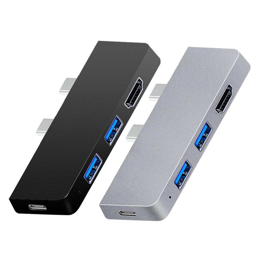 6-in-1 Docking Station Type-C Male To HDMI-compatible SD for MicroSD USB Hub High Speed Transmission for Surface Pro 8/9/X