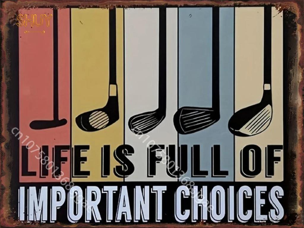 Golf Metal Sign Retro Tin Signs for Golf Course Bar Club Vintage Wall Decor Plaques Art Panting Pictures Posters Home Decoration