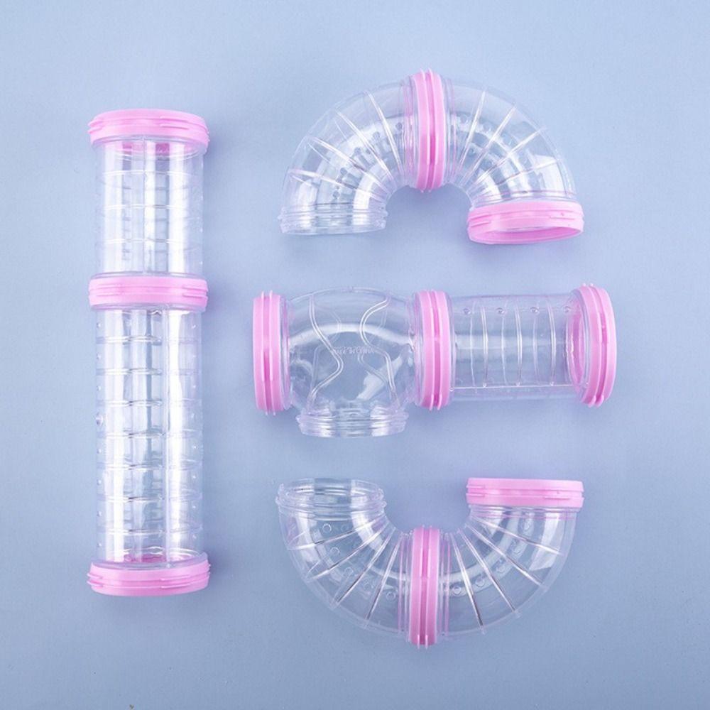 5.5cm Diam Hamster Toy Maze Transparent Hamster Coop External Pipelines Hamster Accessories
