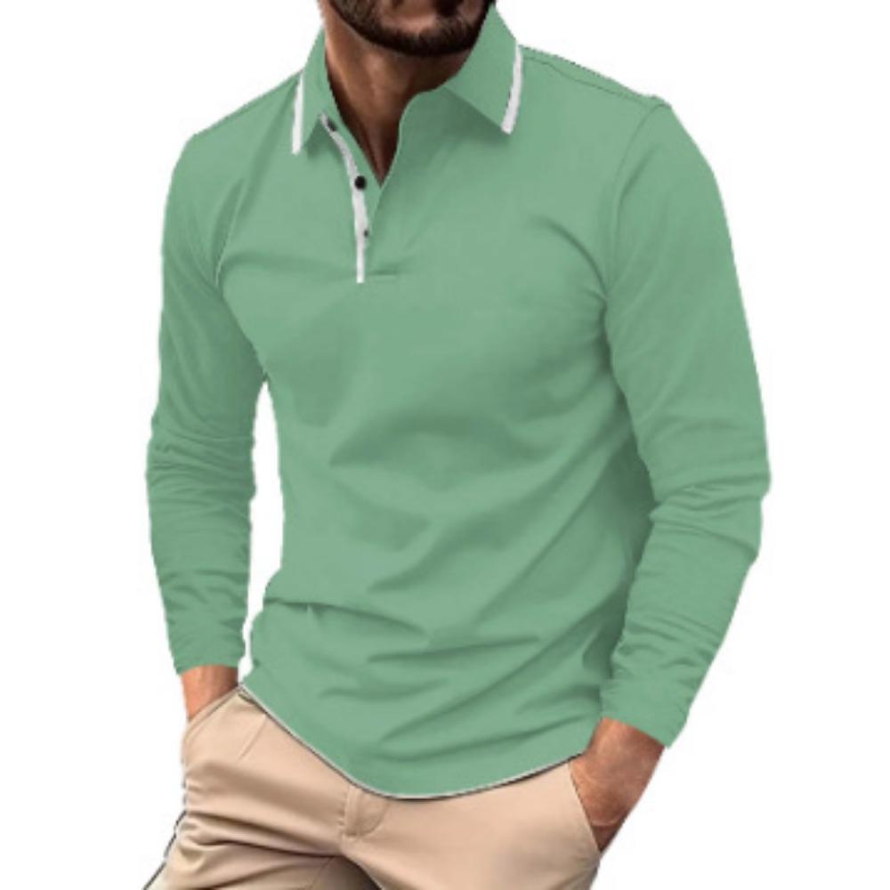 Men's Polo Shirt Digital Printing Men's Sweatshirt T-shirt Men's Autumn and Winter New Ethnic Style T-shirt Tops Men's Lapel Shirt