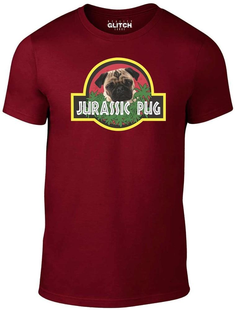

Jurassic Pug T-Shirt - Funny t shirt retro dinosaurs dog pet cute joke t rex 90s XL