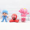 7Pcs/Set Pocoyo Animal Toy Bird Duck Elephant Doll Model Scene Ornaments Anime Cartoon Cute Pvc Figures Toys