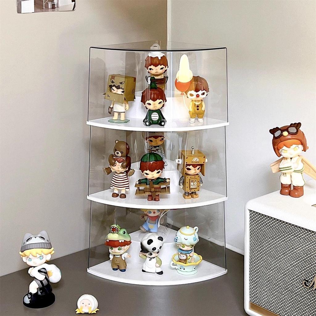 Light Weave Transparent Display Box: Dustproof Garden Pendant & Doll Figure Storage Stand