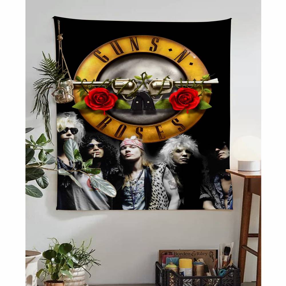 Cool Band GGuns N Roses Hanging Bohemian Tapestry Bohemian Wall Tapestries Mandala Kawaii Room Decor