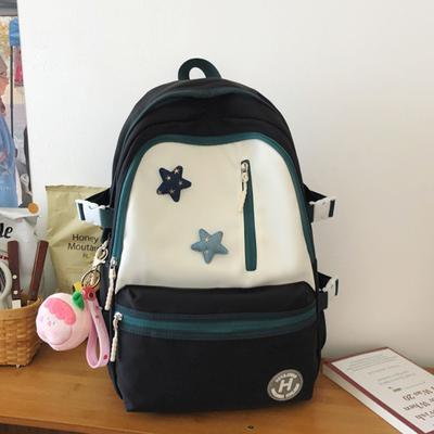 Contrasting Color Female Student Backpack  High Quality  Japanese Style  Fashionable  New