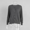 European-American High Neck Knit Sweater Cardigan Set for Spring/Autumn 2026 - Women's Long Sleeve Top + Cardigan