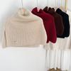 Winter High Neck Split Scarf Riding Windproof Neck Protection Neck Cover Cold Protection Thickened Warm Shawl