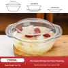 Heat-Resistant Glass Bowl with Lid for Microwave Cooking: Ideal for Rice, Baking, Soups, Instant Noodles, and More.