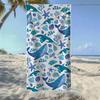 Wave & Seahorse Marine Life Beach Towel,Soft Quick-Drying, Perfect For Portable Outdoor Travel,Swimming,Camping And Summer Beach