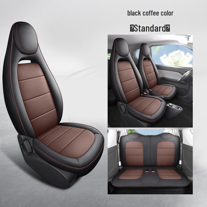 Wuling Mini Cute Cartoon Leather Car Seat Cushion Cover - Universal Fit, All Seasons