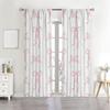 Pink Bow & Coquette Curta - Romantic Flair for Girls Bedroom & Kids Room, 42x45 Inches (2 Panels)