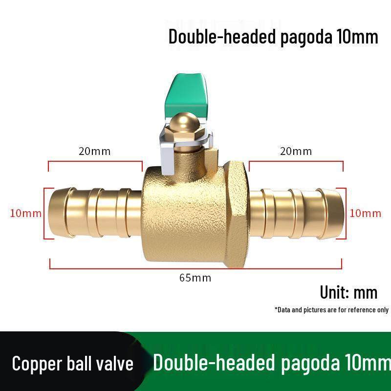 Heavy-Duty 1/2" Brass Ball Valve for Air and Water Pipes, Internal/External Thread