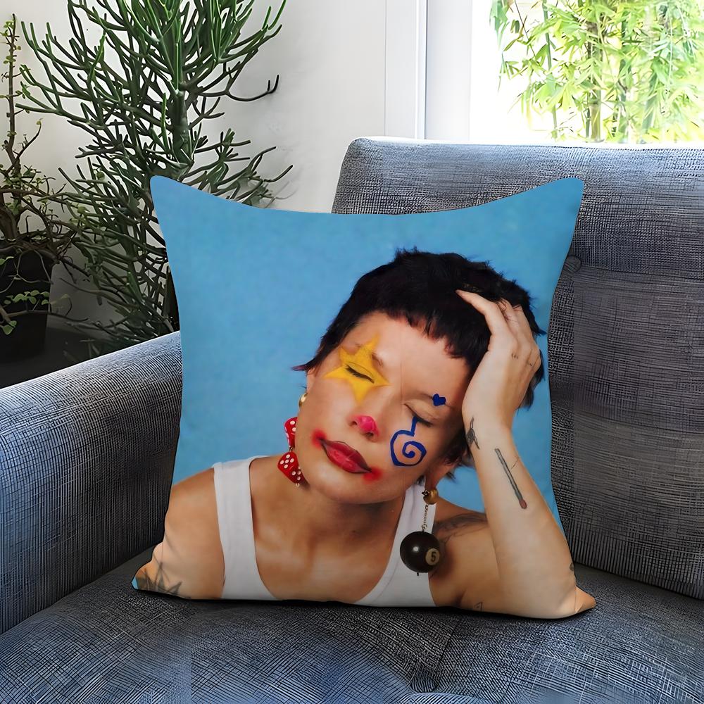Popular H-HHalsey Cushion Cover Comfortable Reversible Pillow Cover Ideal for Car Sofa Bedroom & Beyond