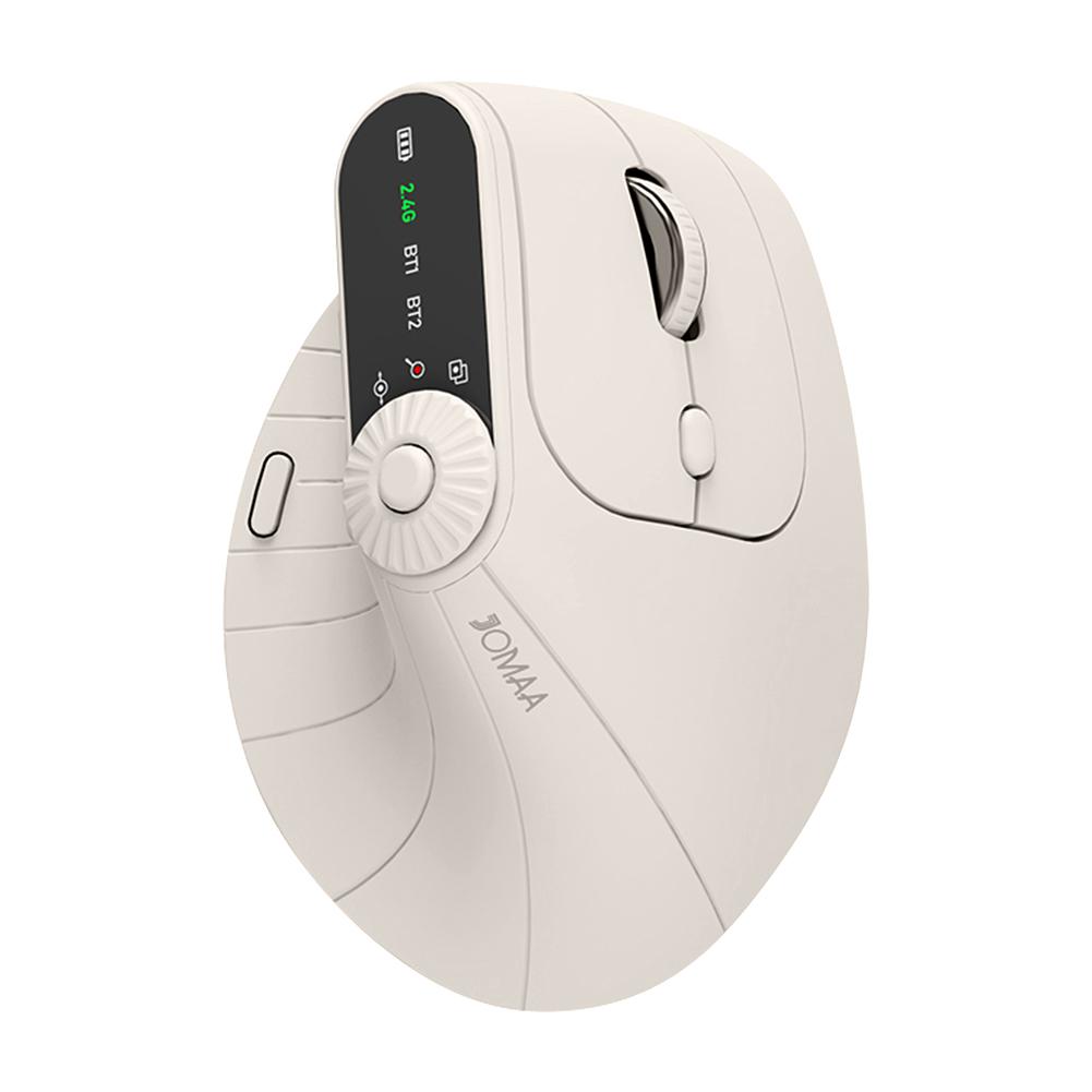 Vertical Wireless Mouse Rechargeable Bluetooth-Compatible +2.4GHz Laptops Computer PC Mice 1000/1200/1600/2400 DPI for Laptop PC