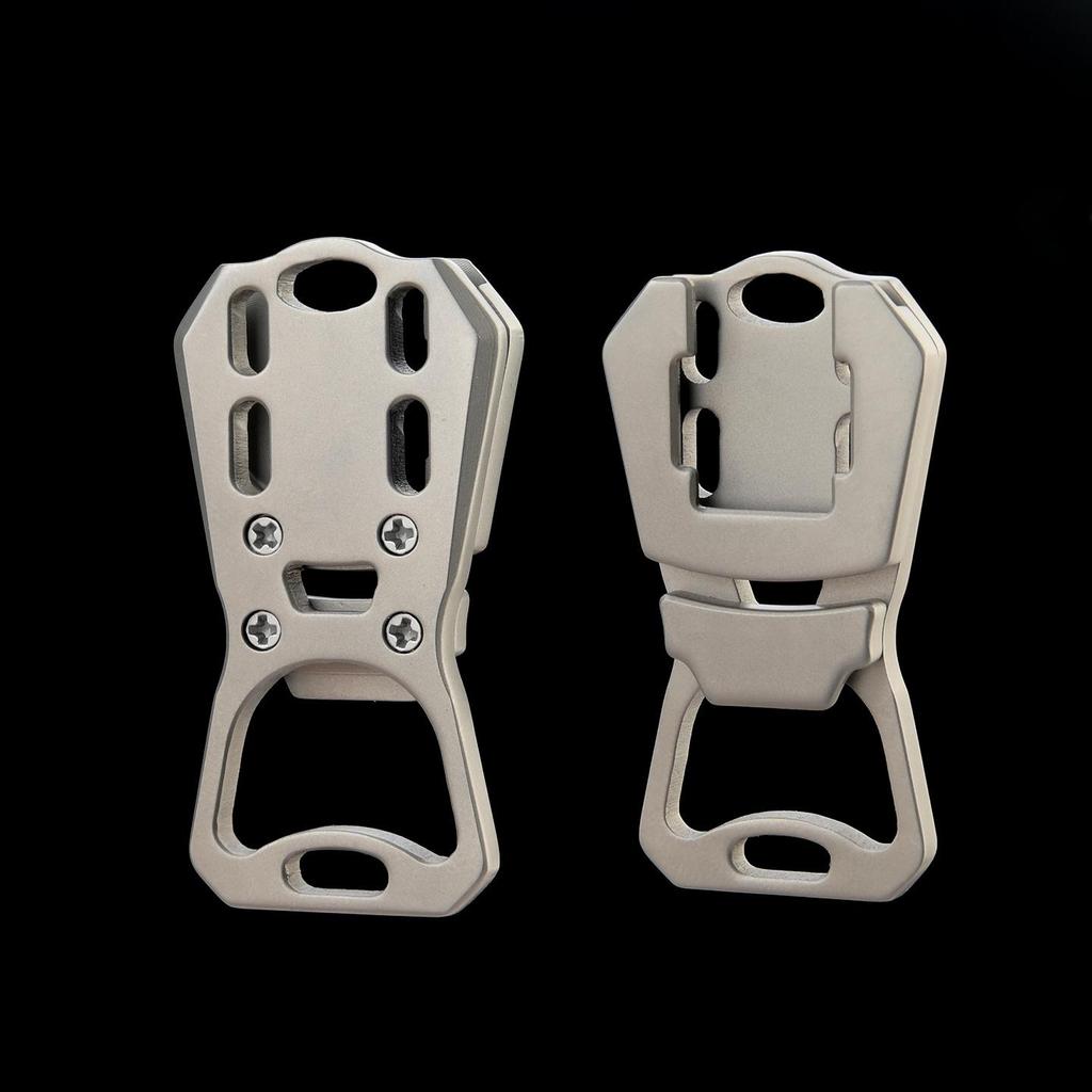 Titanium Alloy Keychain: Portable EDC Multi-functional Tool with Can and Bottle Opener.