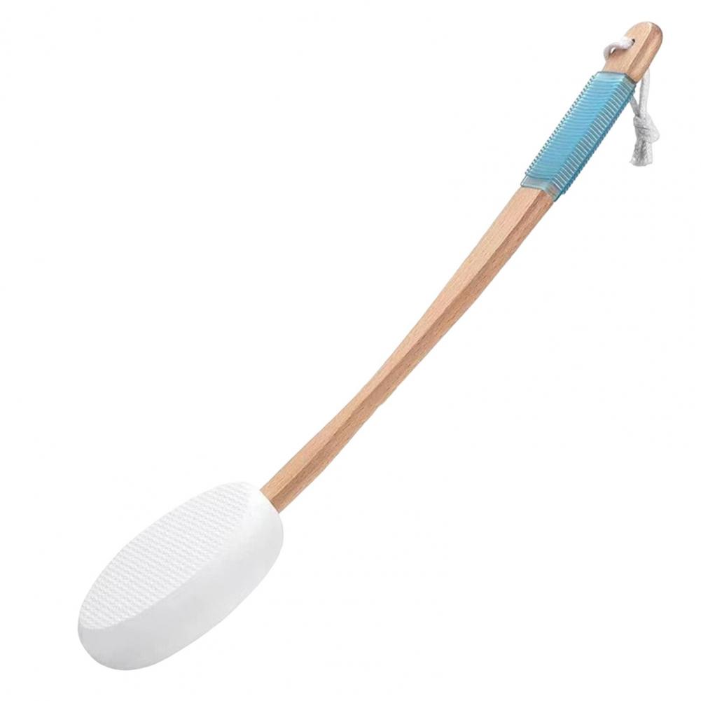 Back Lotion Applicator with Replaceable Cotton Pads Sunscreen Cream Applicator with Curved Handle Back Feet Bath Scrubber