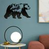 Bear and Forest Metal Wall Art Decor - Modern Art for Bedroom, Office, and Farmhouse | Stylish Fence and Wall Decorations