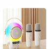 Mini Astronaut Bluetooth Speakers, Small Household Ktv Portable Wireless Dual-Microphone K Song with Multi-function Alarm Clock