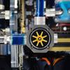 Aluminum Alloy G1 4 Thread Water Cooling Flow Meter Indicator for PC Water Cooling System Gray