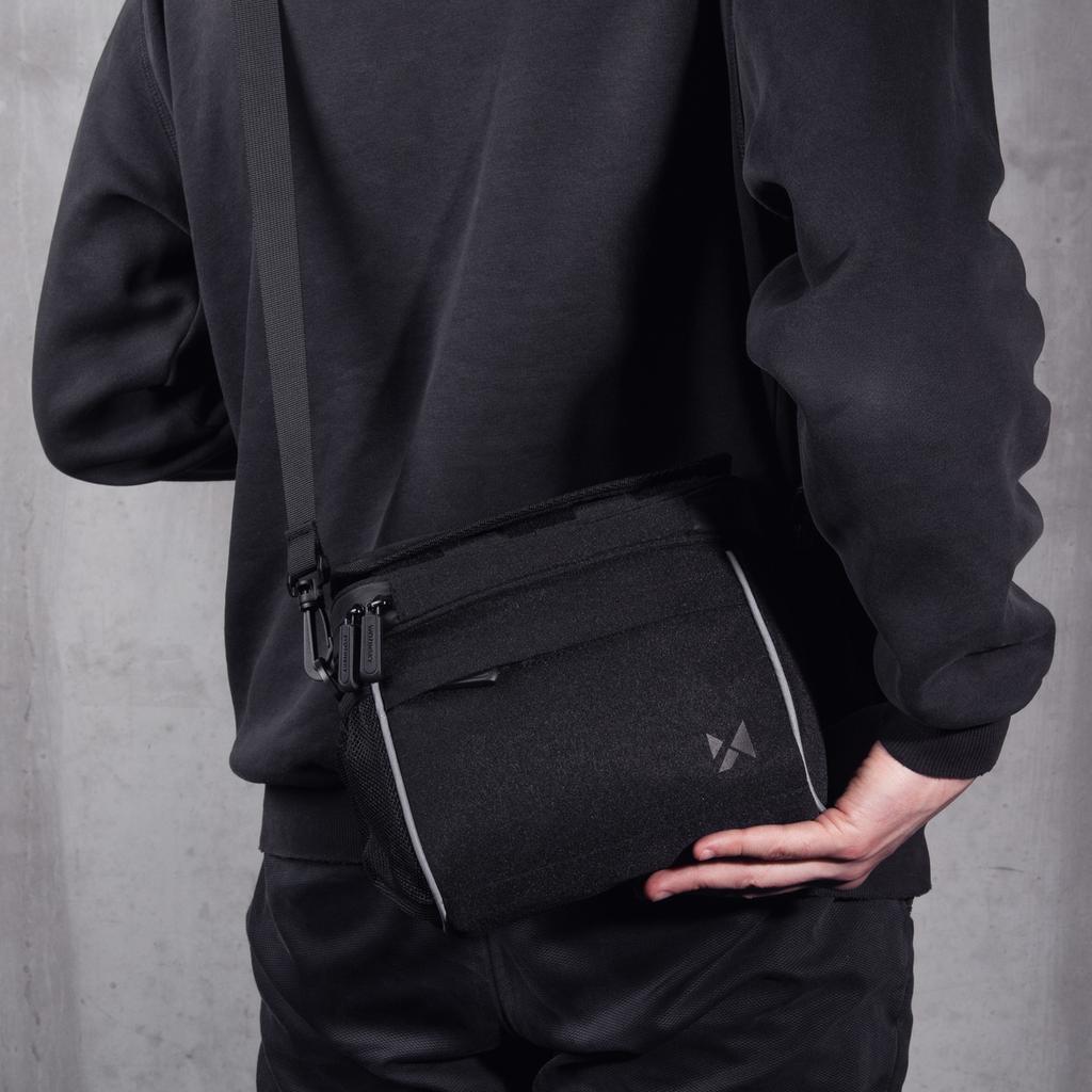 Wozinsky 4L Black Bike Handlebar & Shoulder Bag