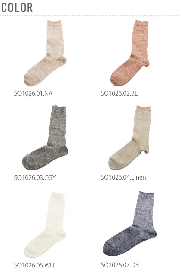 STONE Comfortable Linen Socks 1026 M Black [SMALL SOCKS] socks/Linen