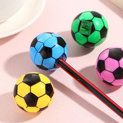 Cute Cartoon Football Pencil Sharpener - Colorful Single Hole Design