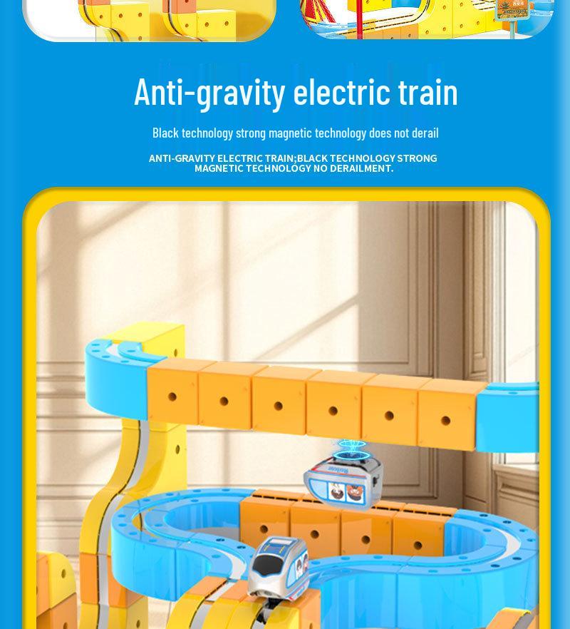 Magnetic Anti-Gravity Building Blocks: High-Speed Rail Track Toy for Kids