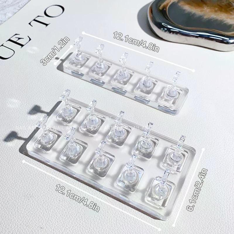1 Set Non-Magnetic Nail Display Acrylic Nail Display Stand Tips Holder Nail Practice Stand Fingernail DIY Manicure Stand Tools