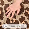 Leopard Print Bathrooom Rugs, 20"x32" Cute Animal Pattern Bath Mat, Soft Absorbent Thick Microfiber, Non-Slip Machine Washable, Funny Fluffy Bathmat