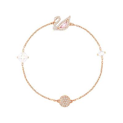 Womens Dazzling Swan Bracelet Gold