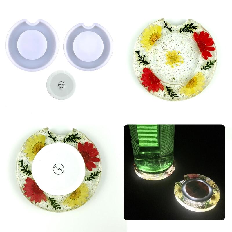 Silikonová pryskyřičná forma Přívěsek na klíče Přívěsek odlévací forma Udělej si sám Coaster Forma Řemeslná výroba Odlévací forma Coaster Clay Forma Nástroj na výrobu šperků