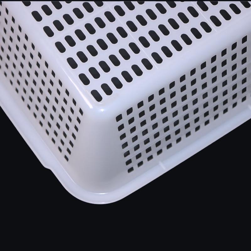 Heavy-Duty Rectangular Plastic Storage Basket